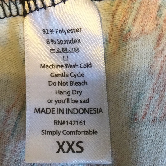 XXS LuLaRoe CARLY 36" dress Black orange Green - Picture 5 of 5